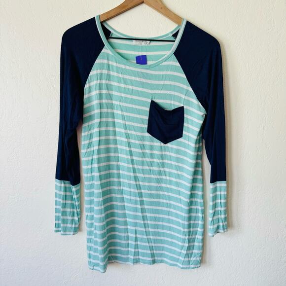 Twenty Second | blue stripe top - Picture 1 of 3